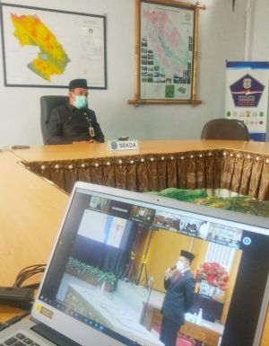 Pj Sekda Kerinci Hadiri Pelantikan Pj Gubernur Jambi Secara Virtual