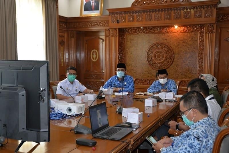 Rapat pencegahan korupsi BUMD Provinsi Jambi bersama KPK secara virtual