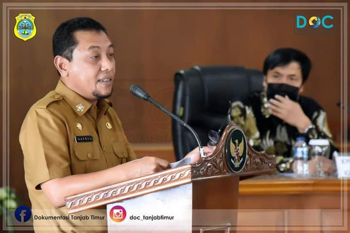 Sekda Tanjabtim, Sapril. S.Ip saat Memberikan kata sambutan 