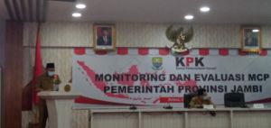 Sekda Sudirman Rapat Monitoring dan Evaluasi MCP bersama KPK 