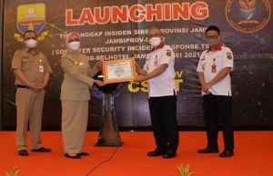 Pj Gubernur Launching Tim Tanggap Insiden Siber Provinsi Jambi