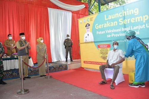 Launching Gerakan Serentak Pekan Vaksin Lansia se Provinsi Jambi