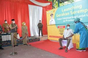 Pj Gubernur Launching Gerakan Serentak Pekan Vaksin Lansia se Provinsi Jambi