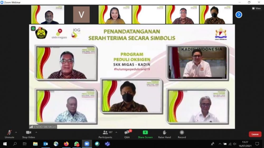 Hulu Migas dan Kadin Bersinergi Siapkan Oksigen untuk Penanggulangan Covid-19