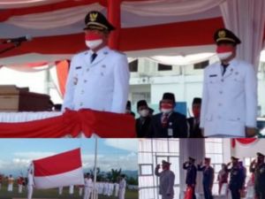 Wabup Kerinci Pimpin Upacara Penurunan Bendera HUT RI ke-76