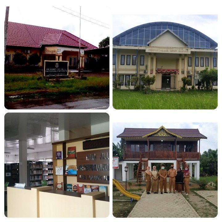 Kantor Dinas Perpustakaan Dan Kearsipan Tanjabtim serta Perpustakaan Desa Pandan Lagan, Kecamatan Geragai. 