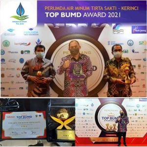 Bupati Kerinci Apresiasi Raihan TOP BUMD AWARD 2021 Perumda Tirta Sakti