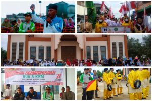 KKM, Penyuluh Agama Islam dan KUA Kuala Jambi Gelar Pawai Kemerdekaan