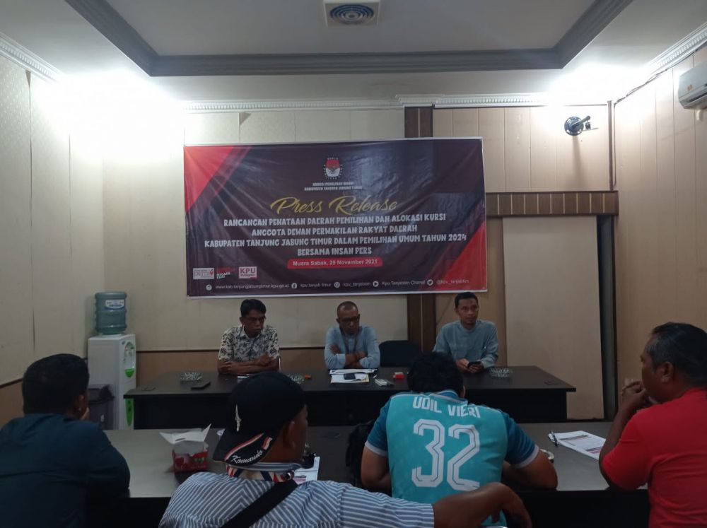 KPU Tanjabtim Gelar Press Release 