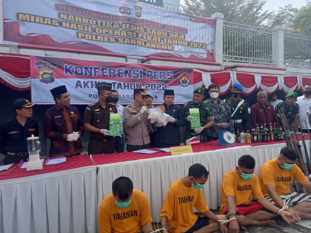 Polres Sarolagun Gelar Press Release 