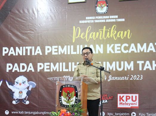 Sekda Tanjabtim Saat Menyampaikan Sambutan 