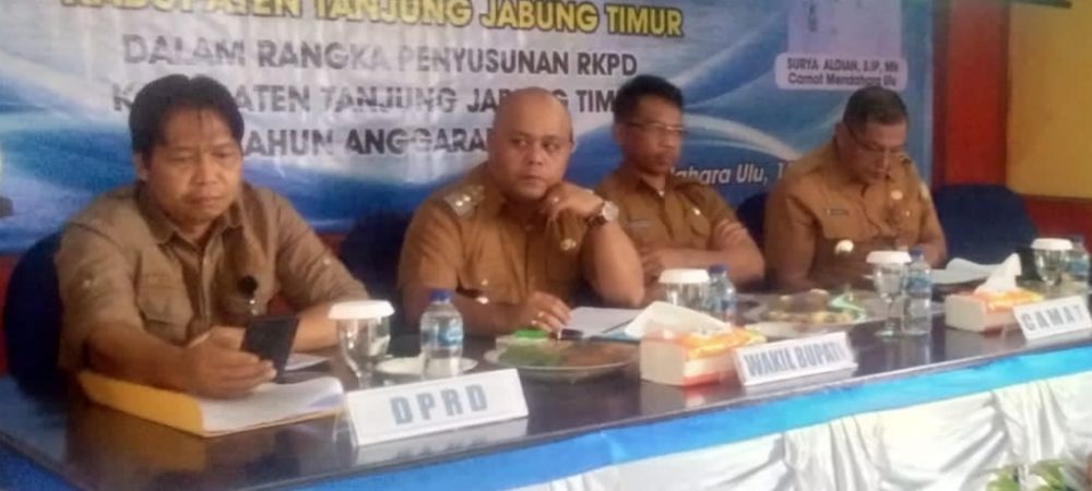 Ketua DPRD Tanjabtim Mahrup saat Menghadiri Musrenbang di Kecamatan Mendahara Ulu 