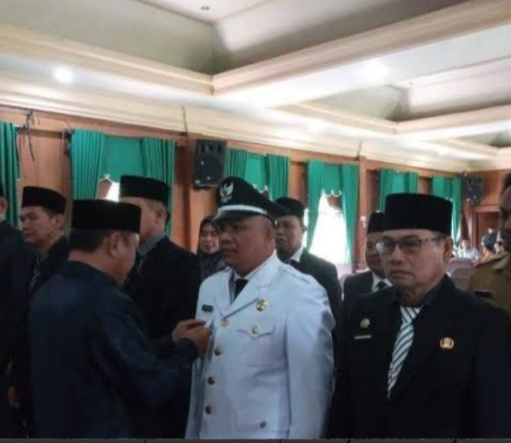 Sekda Tanjabtim Sapril, S.Ip saat melantik Puluhan Pejabat Lingkup Tanjabtim 