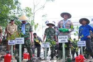 Tanam Mangrove Bersama Pangdam II/ Sriwijaya, Mahrup : Mari Sama - Sama Menjaga Kelestarian Lingkungan  