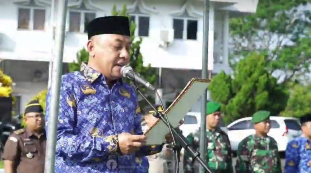 Sekda Sapril, S.Ip Membacakan Sambutan Menkominfo 