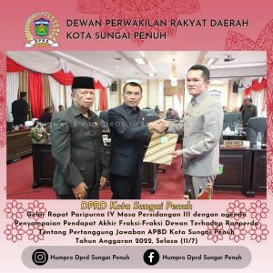 DPRD Sungai Penuh Gelar Rapat Pariurna IV