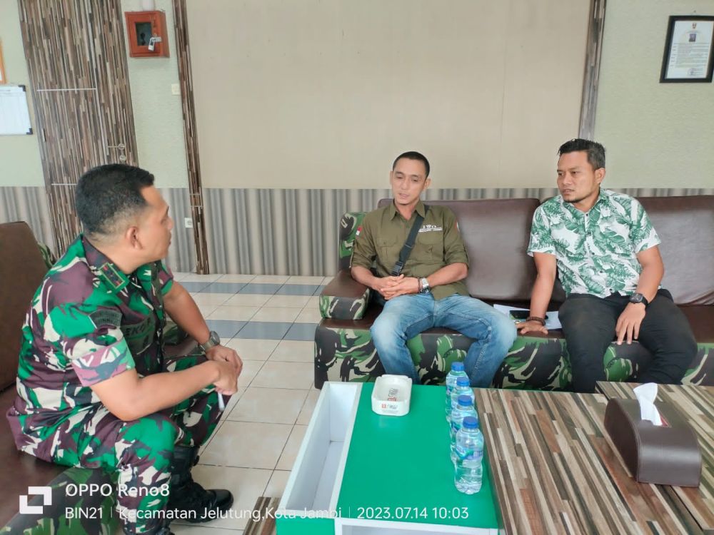 PW IWO Jambi Saat Audensi Bersama Dandim 0415/Jambi