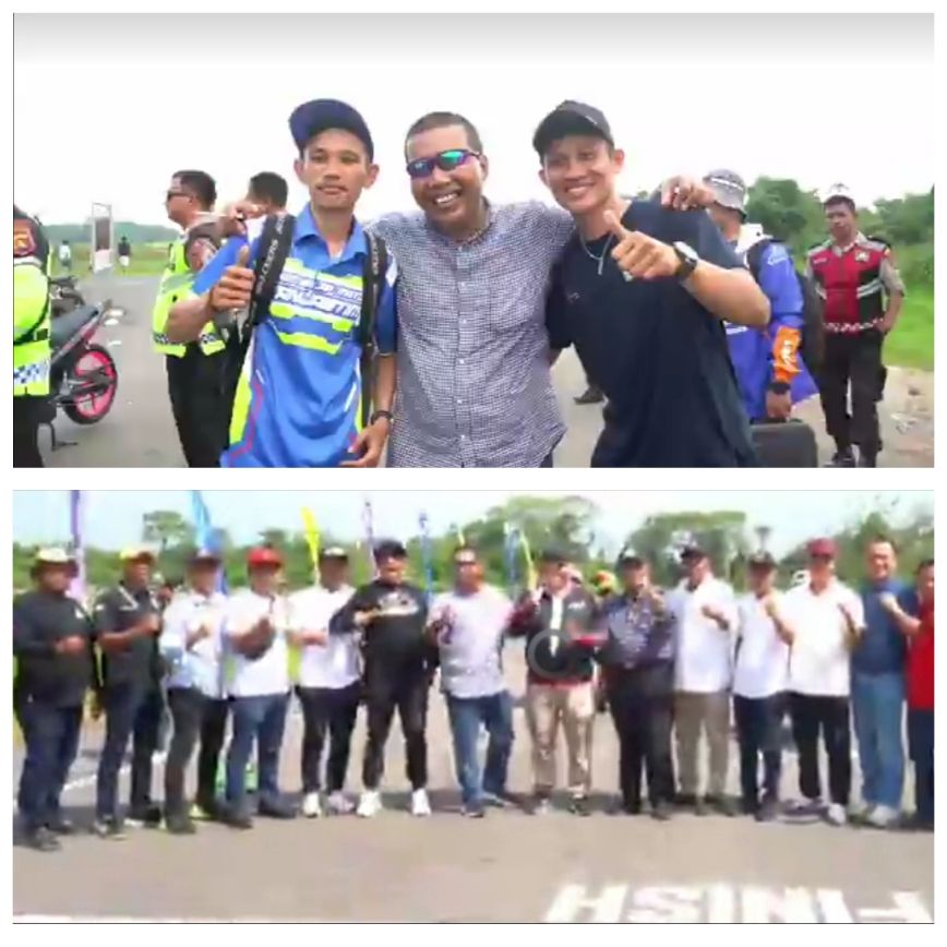 Bupati Romi Bersama Bachril Saksikan Cabor Road Race di Zabak Nasional Sirkuit 