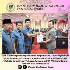 DPRD Sungai Penuh Gelar Rapat Paripurna Masa Persidangan III