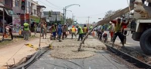 Jalan di Simpang Gado-gado dan Tanjung Lumut Rampung di Sulap BPJN IV Jambi jadi Cor Beton