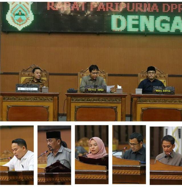 Paripurna Pandangan Umum Fraksi DPRD Terhadap LKPJ Bupati Tanjabtim Tahun 2023 