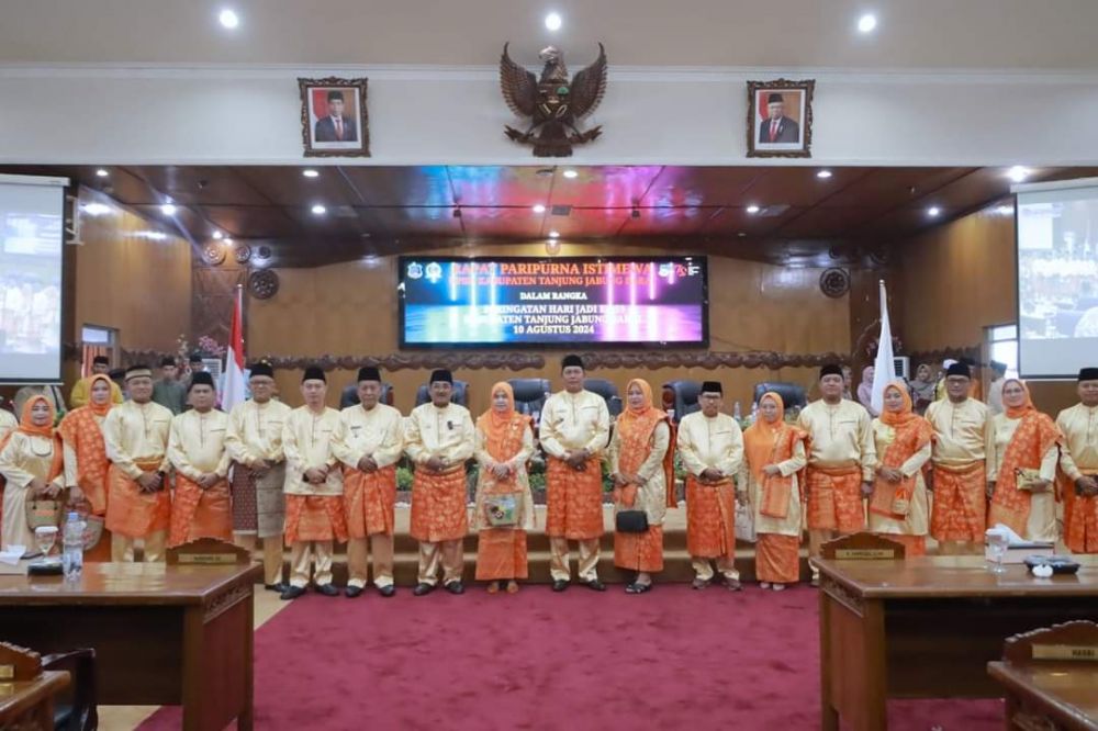 Bupati dan Wakil Bupati Hadiri Rapat Paripurna Istimewa Peringatan Hari Jadi Kabupaten Tanjabbbar ke-59