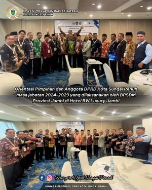 DPRD Sungaipenuh Ikuti Orientasi DPRD Masa Jabatan 2024-2029