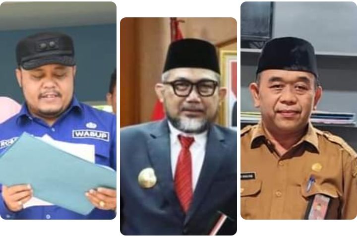 Plt Bupati Tanjungjabung Timur : Robby Nahliansyah, Pjs Gubernur Jambi : Dr Sudirman, dan Asisten II Setda Kabupaten Tanjungjabung Barat : Firdaus Khatab