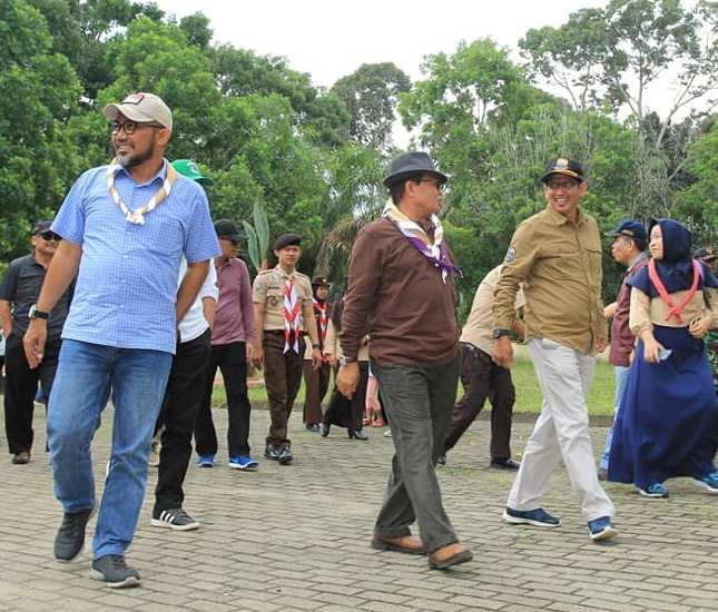 Fachrori saat meninjau lokasi perkemahan 