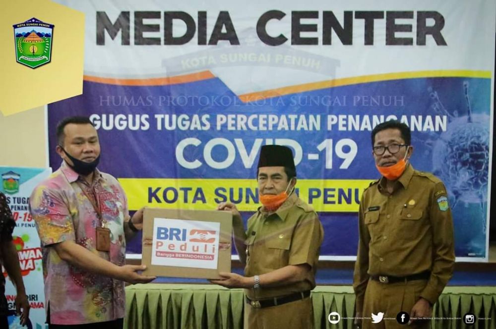 Wako AJB Terima Bantuan APD dari BRI Cabang Sungaipenuh