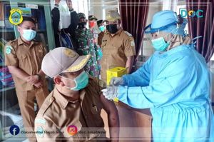 Wabup Monitoring Penyuntikan Vaksin di Kecamatan Kuala Jambi