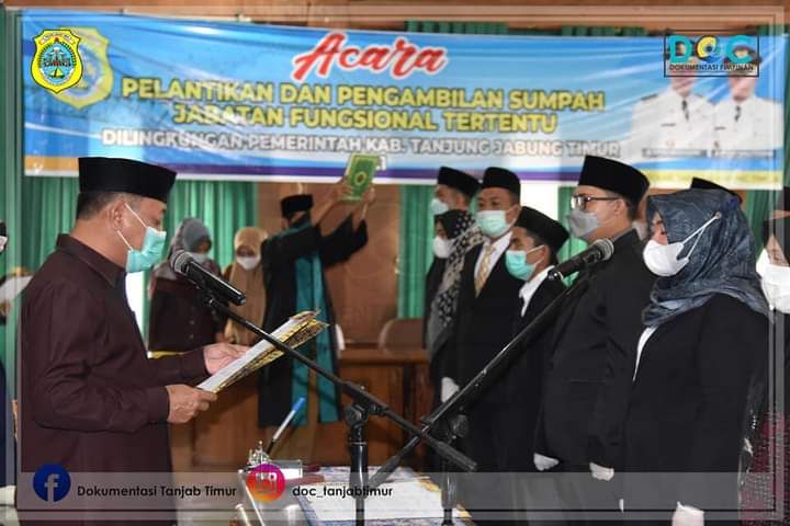 Sekda Tanjabtim Lantik Sejumlah Pejabat Fungsional