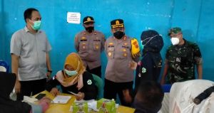 Tinjau Vaksinasi di Rantau Rasau, Ini Kata Kapolres Tanjabtim