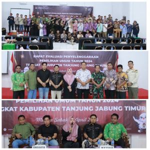KPUD Tanjabtim Gelar Rakor Evaluasi Pelaksanaan Pemilu 2024
