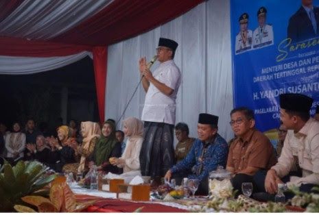 Bupati Raden saat hadiri sarasehan Menteri Desa 