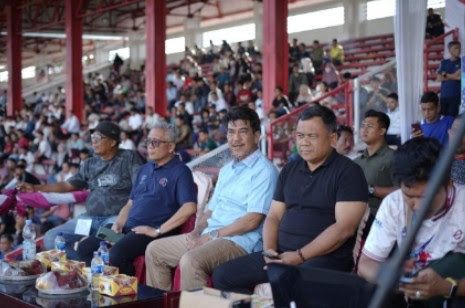 Bupati Raden saat hadiri dan menyaksikan Gubernur Cup 