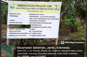 LMPP Muaro Jambi Akan Laporkan Pekerjaan Jalan Sei Melintang 