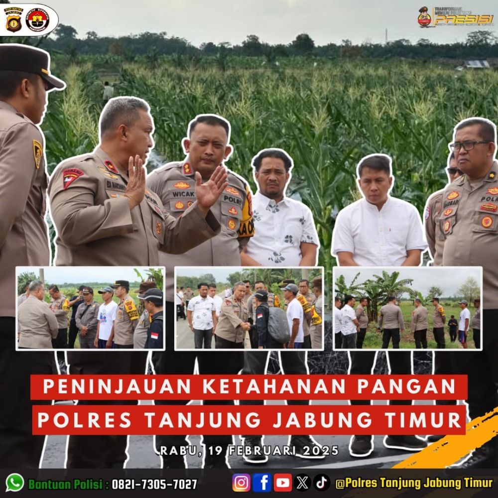 Waka Polda Tinjau Lahan Ketahaman Panggan di Tanjabtim 
