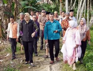 Bupati Dillah Tinjau Jembatan di Desa Sinar Wajo