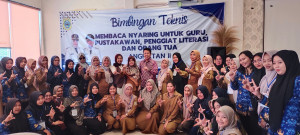Guna Tingkatkan Budaya Baca, Dispusip Tanjabtim Gelar Bimtek Membaca Nyaring 