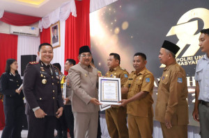 Bupati Anwar Sadat Hadiri Syukuran HUT Bhayangkara ke-79 di Polres Tanjab Barat: Sinergi Dijaga, Kamtibmas Kondusif