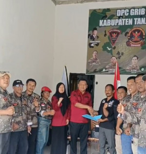 DPC GRIB JAYA Tanjabtim Resmi Terverifikasi, Kesbangpol Serahkan SKT