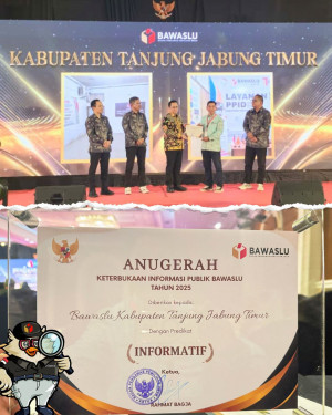 Dua Kali Berturut - Turut, Bawaslu Tanjabtim Buktikan Komitmen Keterbukaan Informasi Publik