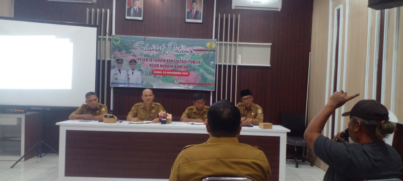Suasana Forum Konsuktasi Publik RSUD NH Tanjab Timur 