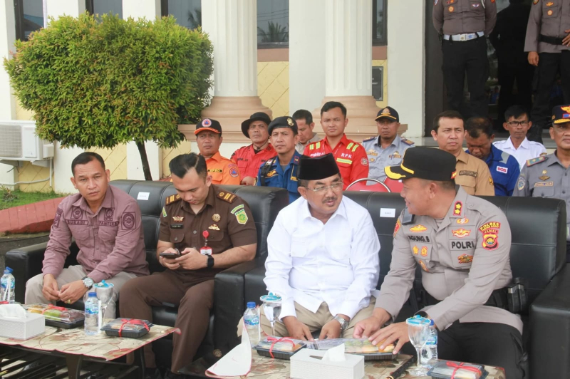 Bupati Anwar Sadat Hadiri Apel Kesiapan Tanggap Darurat Bencana Hidrometeorologi Tahun 2025