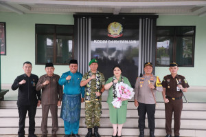 Wabup Katamso Sambut Dandim Baru 0419/Tanjab, Sinergi Forkopimda Diharapkan Kian Solid
